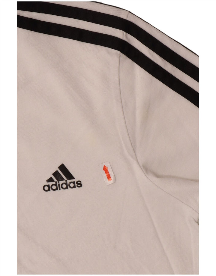 ADIDAS Boys T-Shirt Top 13-14 Years White Cotton