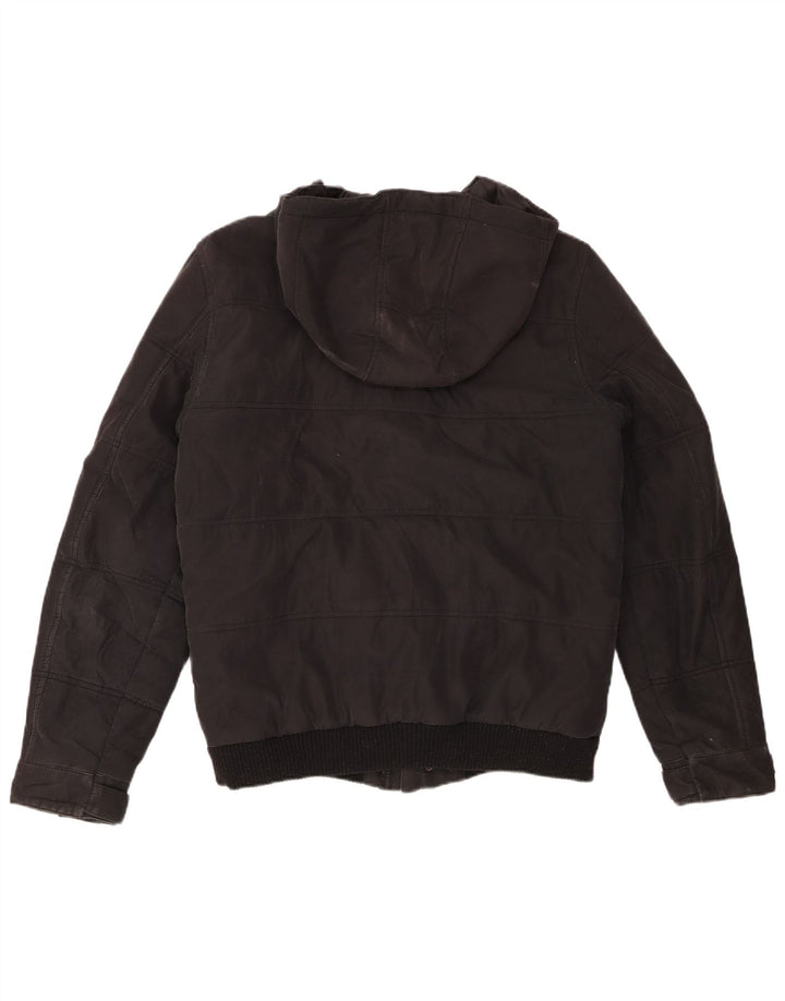 JACK & JONES Herre hættepolstret jakke UK 38 Medium Sort Polyester