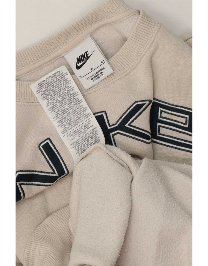 Nike grafisk sweatshirt til mænd, lille beige bomuld