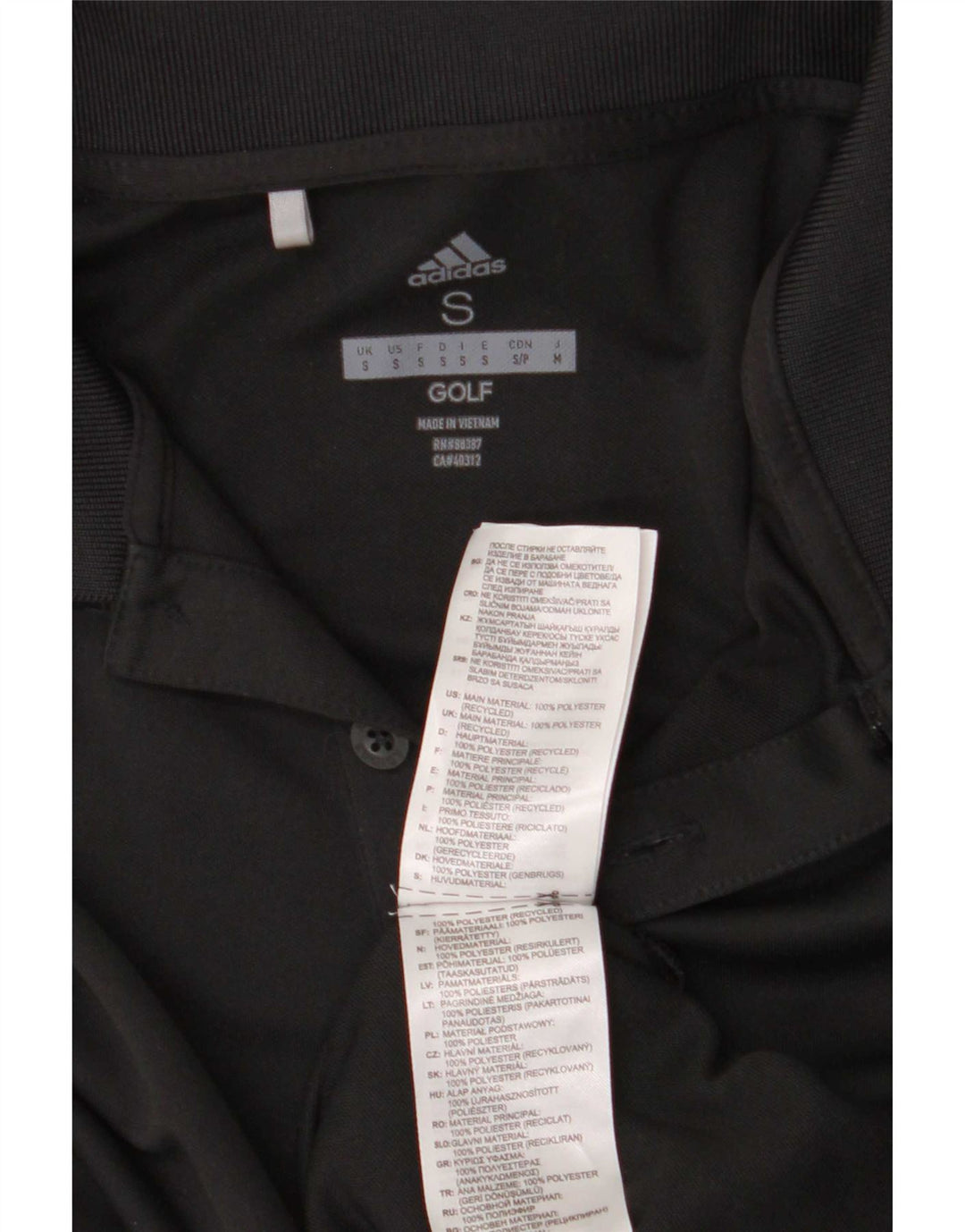 Adidas Polo Shirt til mænd Lille sort polyester