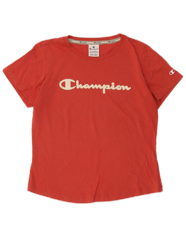 Champion Girls Grafisk T-Shirt Top 13-14 år XL Rød