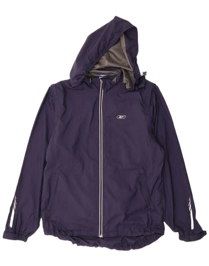 Reebok Herre lynlås hættejakke UK 38 Medium Navy Blue Sports