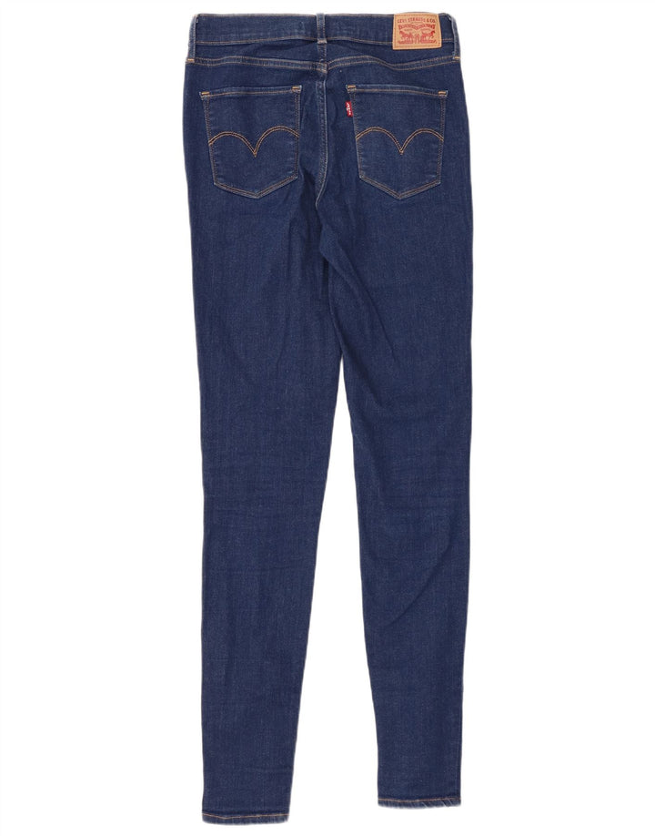 LEVI'S Womens High Rise Super Skinny Jeans W27 L32 Blå Bomuld