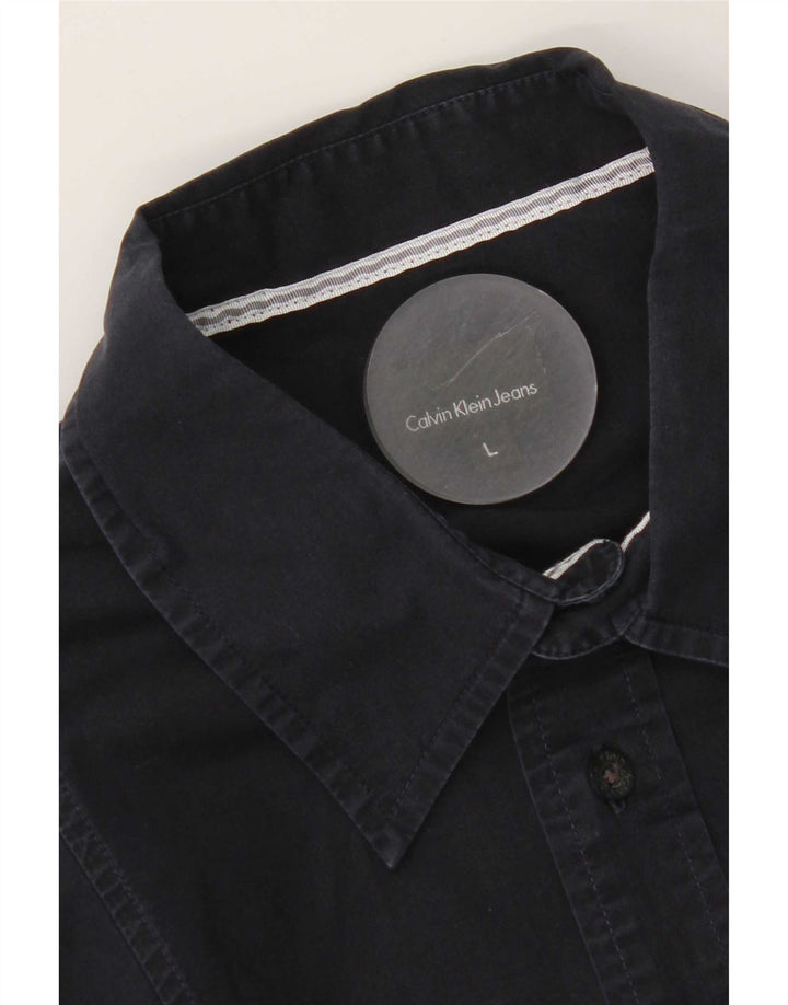 Calvin Klein Jeans Herreskjorte Large Navy Blue