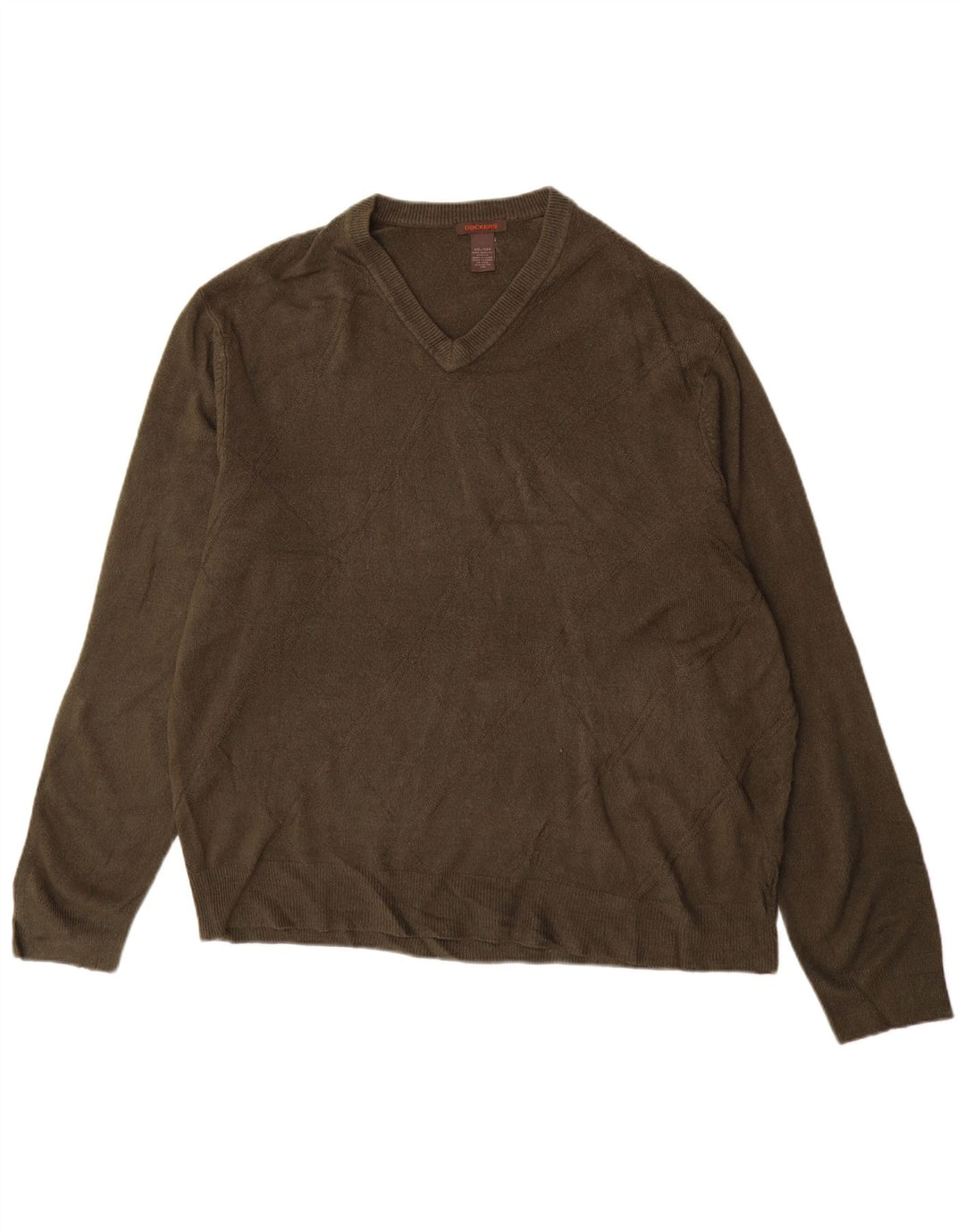 Dockers Herre V-hals sweater 2XL Khaki Akryl