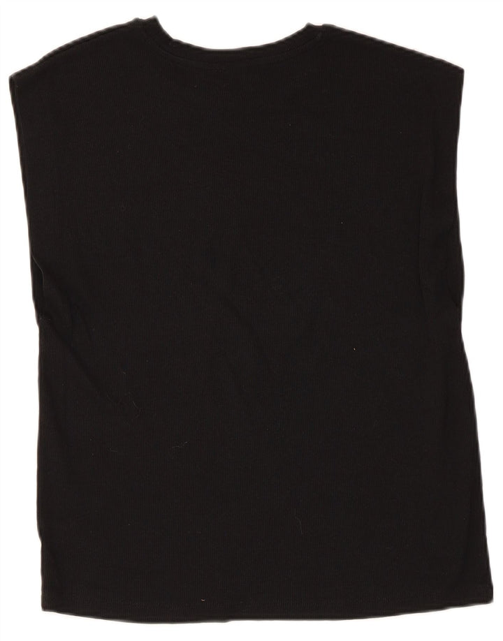 Zara Damevest Top UK 10 Small Black Bomuld