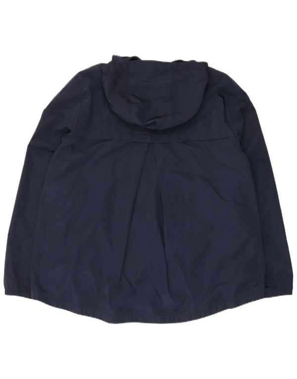 Tommy Hilfiger Regnjakke med hætte til kvinder UK 16 Stor marineblå polyester