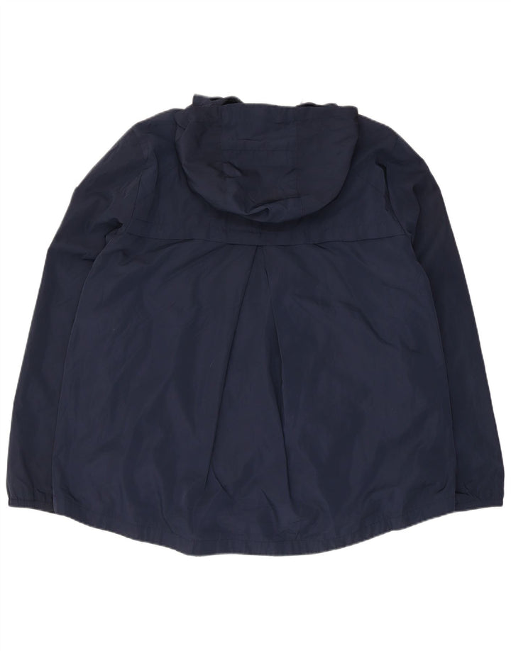 Tommy Hilfiger Regnjakke med hætte til kvinder UK 16 Stor marineblå polyester