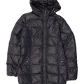 Bomboogie Dame Hætte Oversized Polstret Frakke US 4 Small Navy Blue
