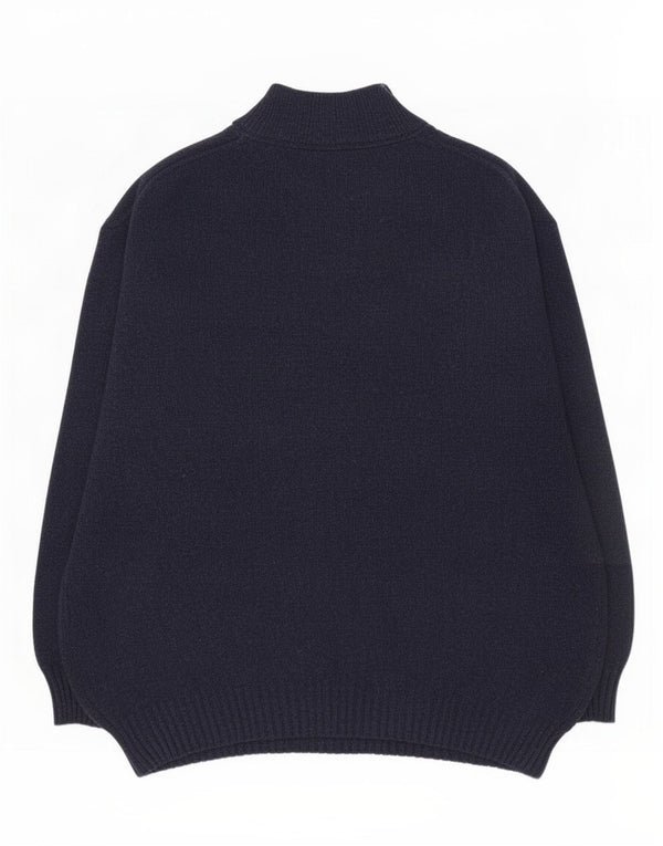 Murphy & Nye Mens Zip Neck Jumper Sweater 2XL Navy Blue Wool