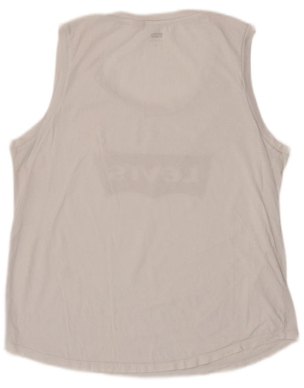 Levi's Dame Grafisk Vest Top UK 12 Medium White