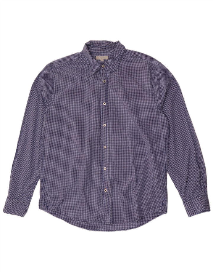 Boden Herre Slim Fit Skjorte Large Blue Gingham Cotton