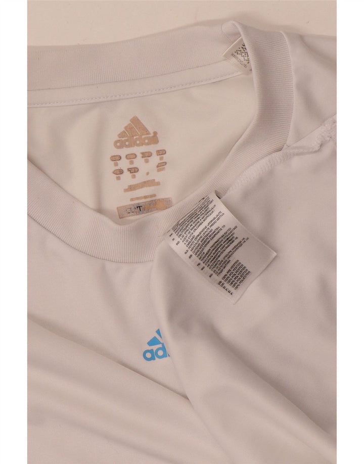Adidas Herre F50 Grafisk T-Shirt Top Medium Hvid Polyester