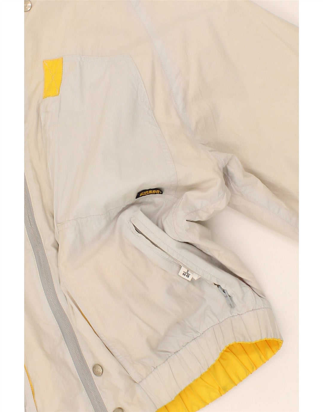 CIESSE PIUMINI Mens Hooded Reversible Jacket IT 46 Small Yellow Vintage Ciesse Piumini and Second-Hand Ciesse Piumini from Messina Hembry 