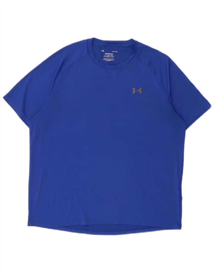 Under Armour Herre T-Shirt Top Stor Blå Polyester