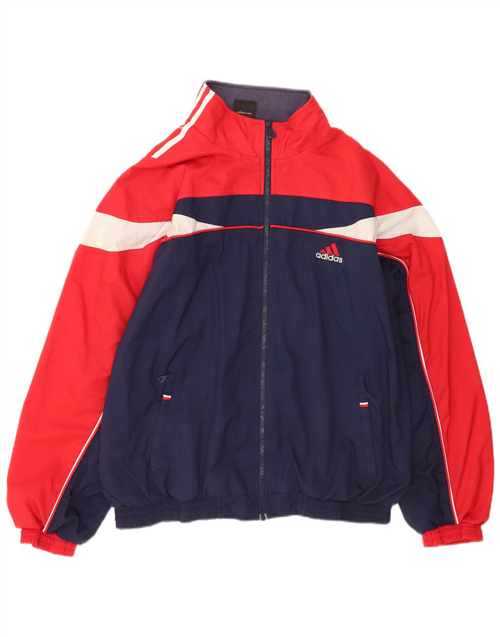 Adidas Træningsdragt til mænd Topjakke UK 46/48 XL Rød Colourblock Polyester