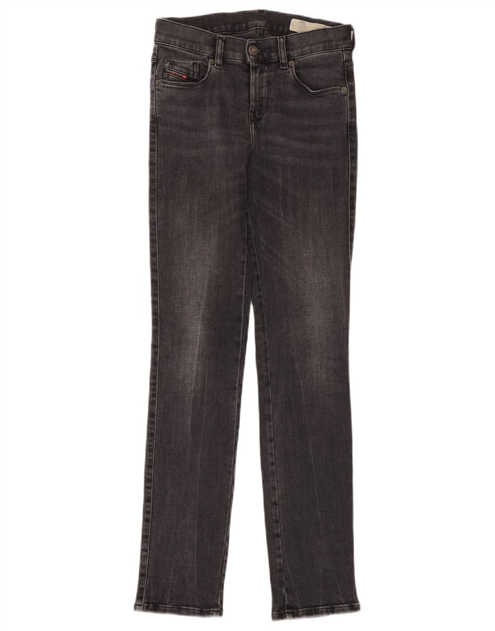 DIESEL Dame Sandy Regular Slim Fit Straight Jeans W24 L32 Grå Bomuld