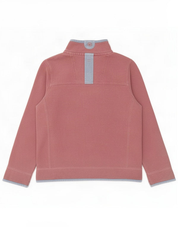 Fat Face Dame Sweatshirt Jumper UK 12 Medium Pink Colourblock