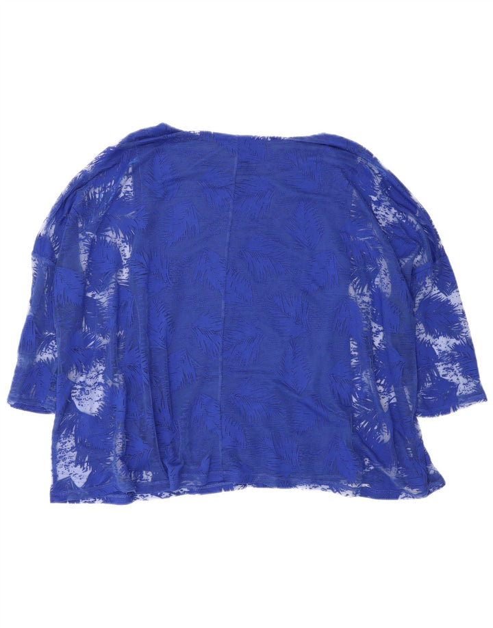 Phase Eight Womens Oversized Top 3/4 ærme UK 12 Medium Blue Floral