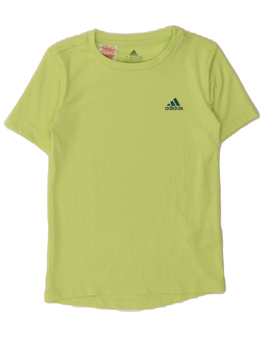 ADIDAS Boys T-Shirt Top 7-8 Years Green Polyester Vintage Adidas and Second-Hand Adidas from Messina Hembry 