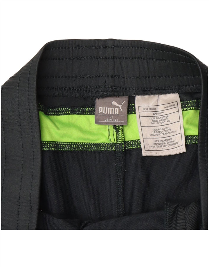 PUMA sportsshorts til kvinder US 14/16 Large Grå Geometrisk Polyester