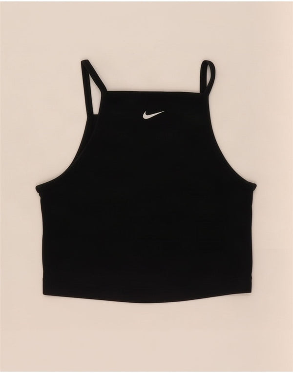Nike Dame Cami Top UK 8 Small Black Bomuld