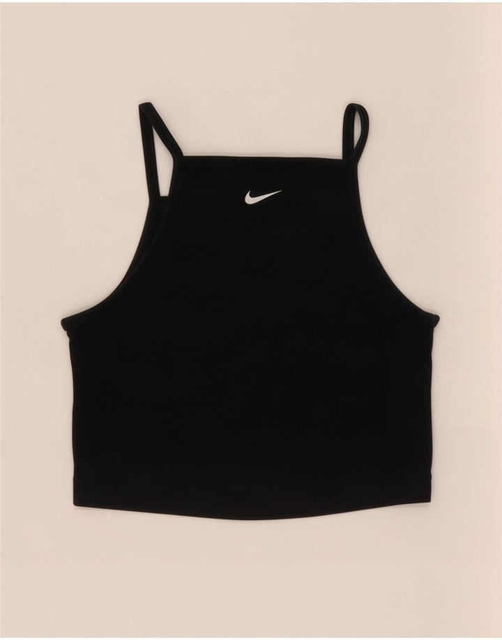 Nike Dame Cami Top UK 8 Small Black Bomuld