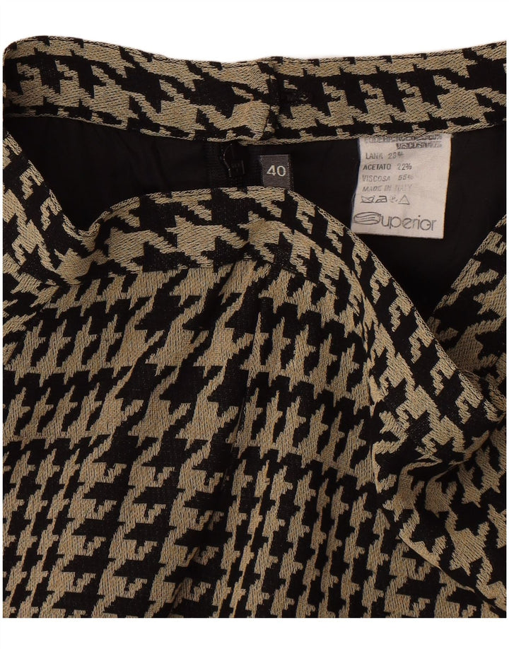 Superior lige nederdel til kvinder IT 40 Small W26 Black Houndstooth Viscose