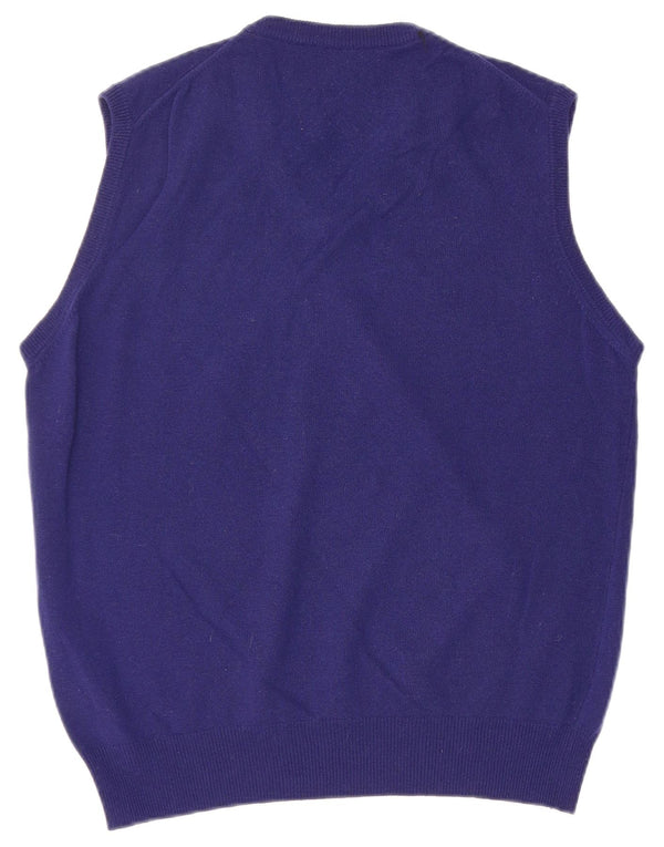 Marina Yachting Herrevest Tank Top Large Blue Virgin Wool