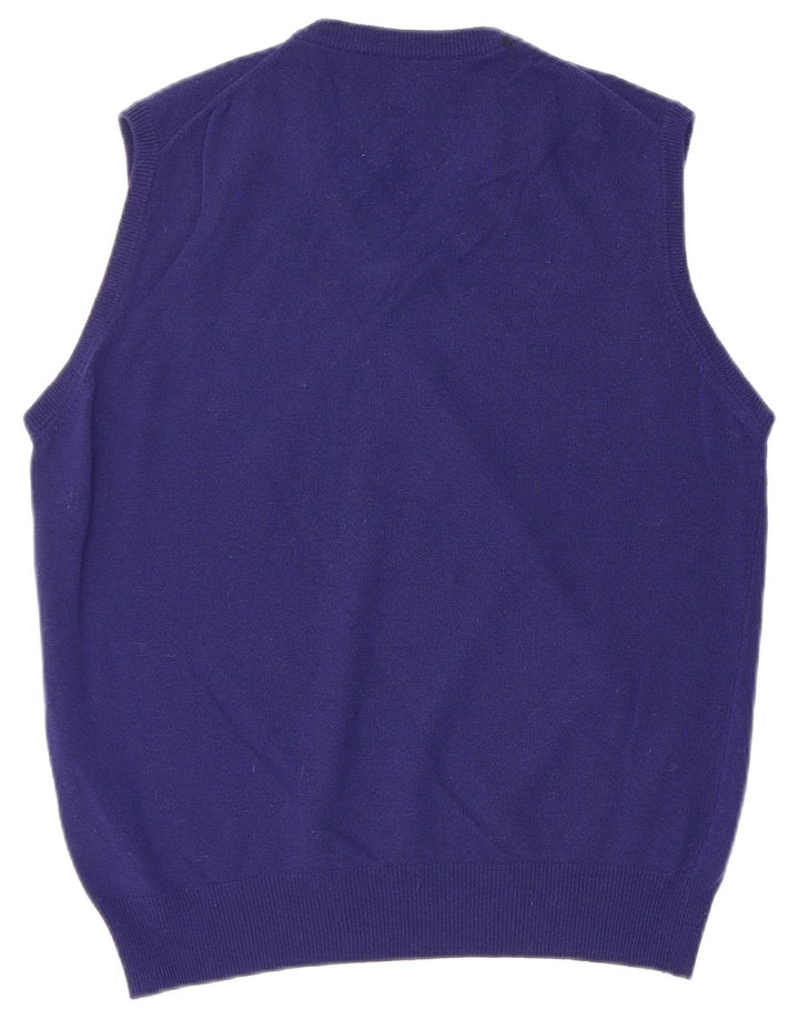 Marina Yachting Herrevest Tank Top Large Blue Virgin Wool