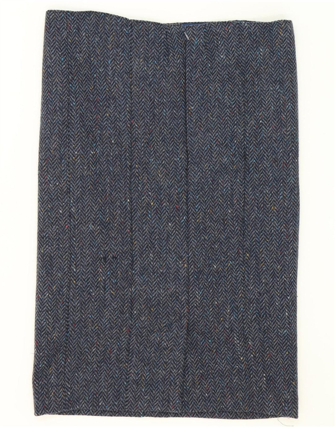 VINTAGE Womens Straight Skirt W38 XL Blue Herringbone Vintage Vintage and Second-Hand Vintage from Messina Hembry 