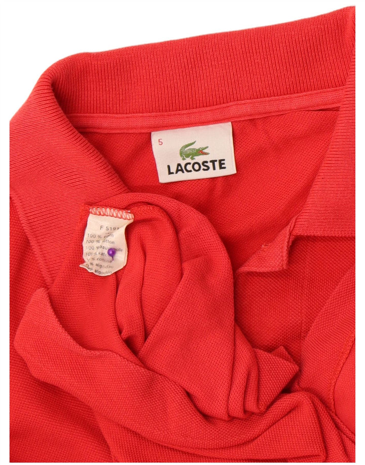 Lacoste herre poloskjorte str. 5 Large rød bomuld