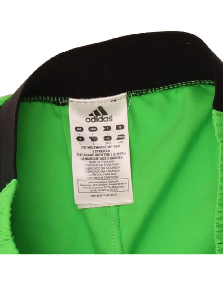 ADIDAS Womens Sport Shorts UK 14 Large  Green Polyester Vintage Adidas and Second-Hand Adidas from Messina Hembry 