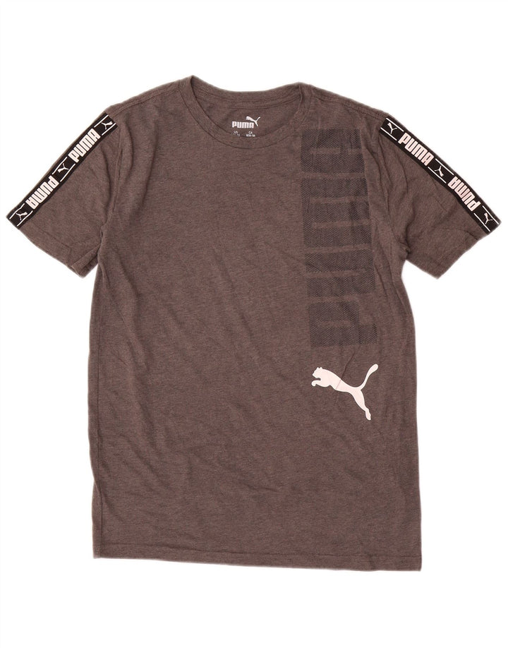 PUMA Drenge Grafisk T-Shirt Top 14-15 År Stor Grå