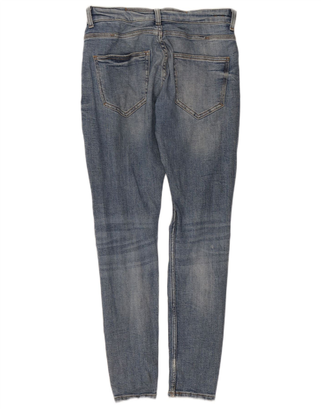 Zara Herre Distressed Slim Jeans EU 38 Small W30 L29 Blue Cotton