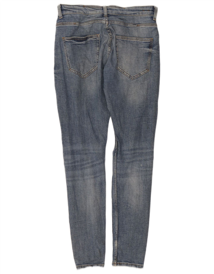 Zara Herre Distressed Slim Jeans EU 38 Small W30 L29 Blue Cotton