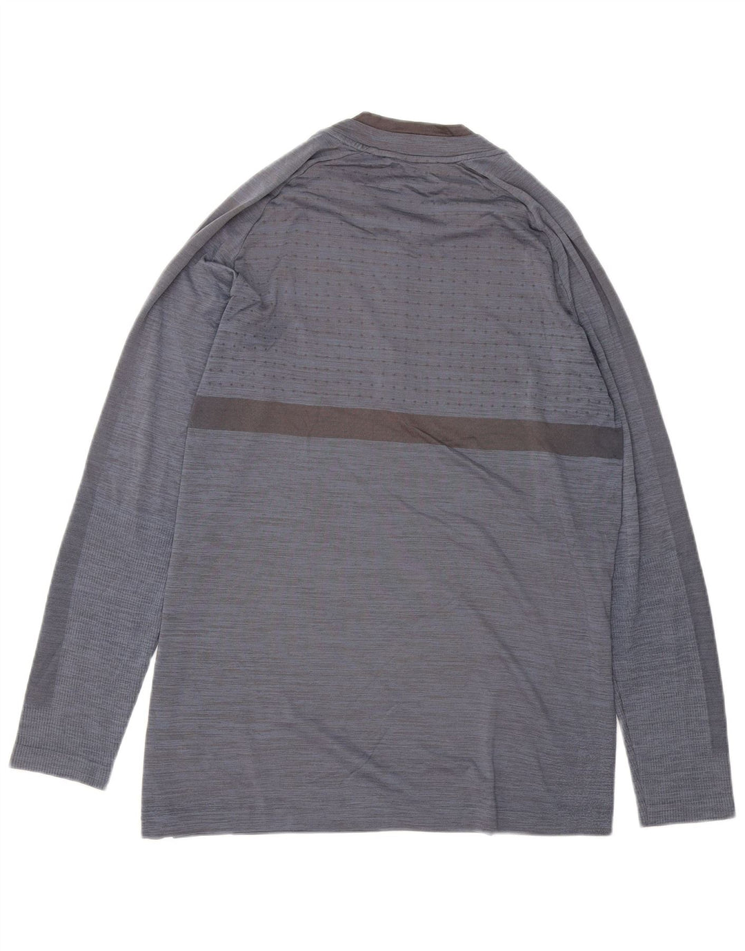 NIKE Mens Dri Fit Zip Neck Pullover Tracksuit Top Medium Grey Flecked