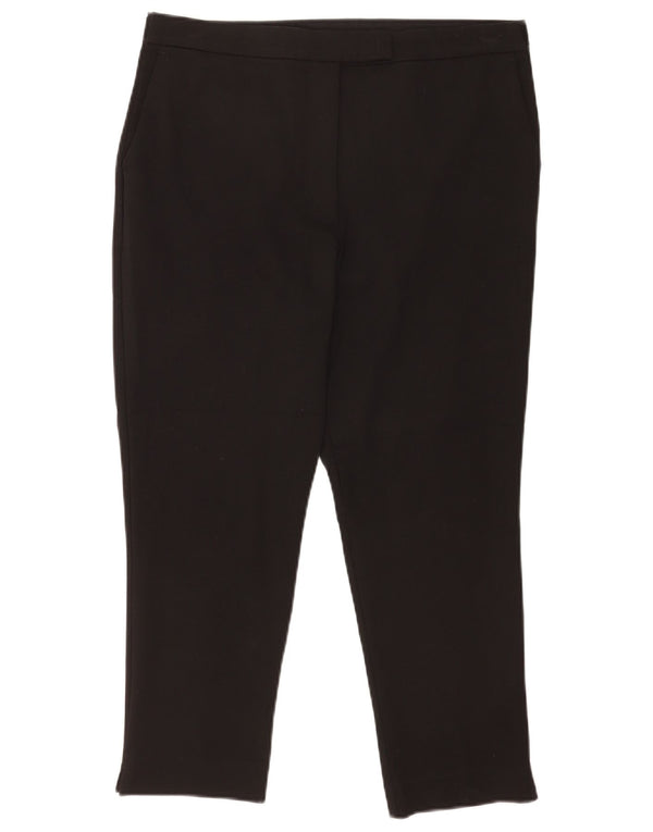 Marks & Spencer Dame Slim Cropped Trousers UK 16 Large W34 L24 Black