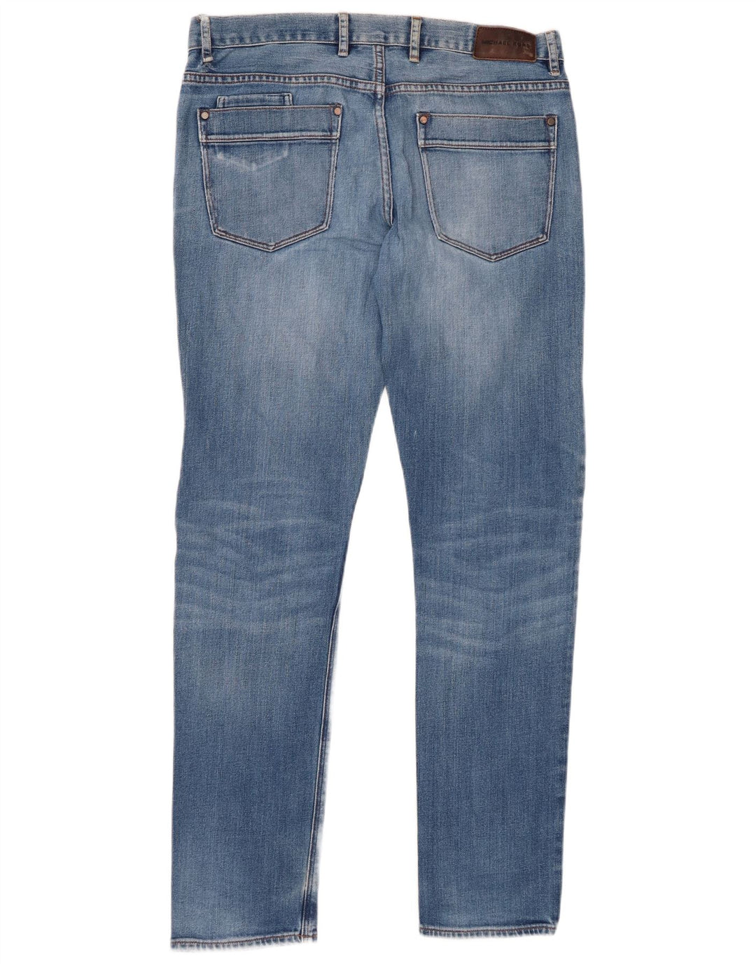 MICHAEL KORS Distressed Slim Jeans til mænd W33 L34 Blå bomuld