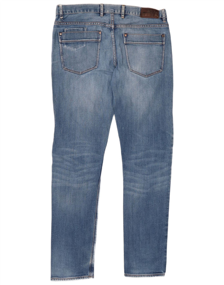 MICHAEL KORS Distressed Slim Jeans til mænd W33 L34 Blå bomuld