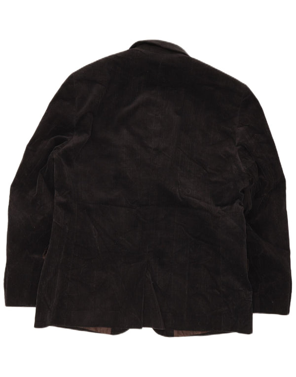 Jasper Conran Herre 2-knaps Corduroy Blazer Jacket UK 40 Stor Sort Bomuld