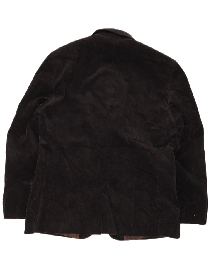 Jasper Conran Herre 2-knaps Corduroy Blazer Jacket UK 40 Stor Sort Bomuld