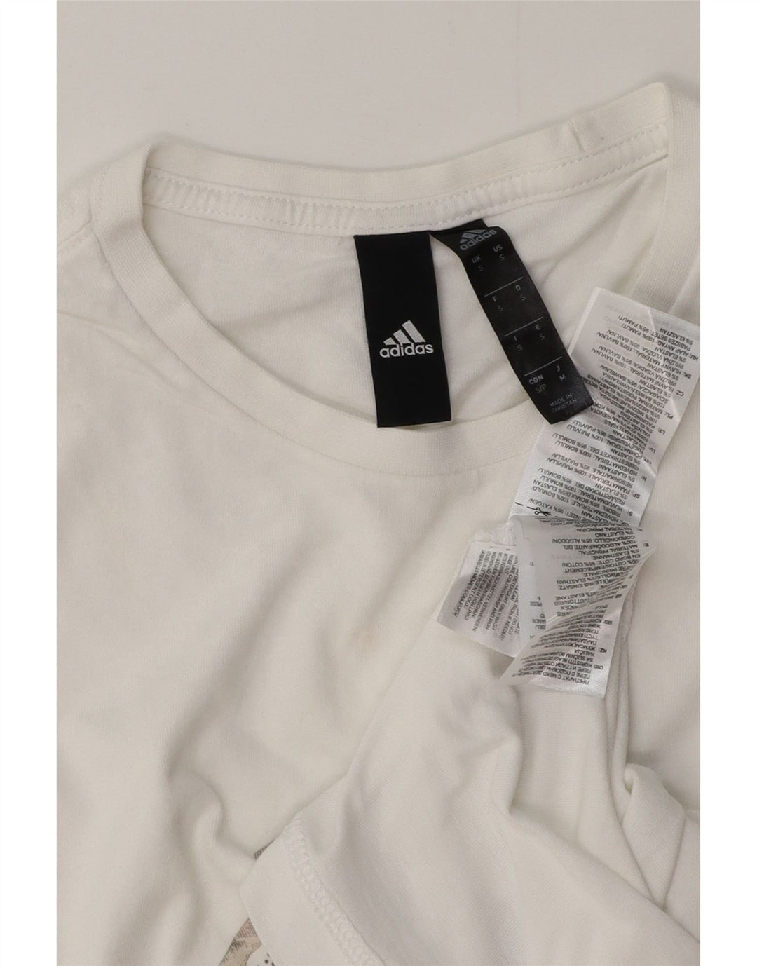 ADIDAS grafisk t-shirt til mænd, lille hvid bomuld