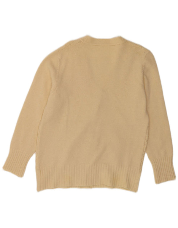 Vintage dame cardigan sweater UK 10 Small Beige