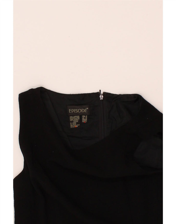EPISODE Womens Sleeveless Sheath Dress UK 8 Small Black Wool Vintage Episode and Second-Hand Episode from Messina Hembry 