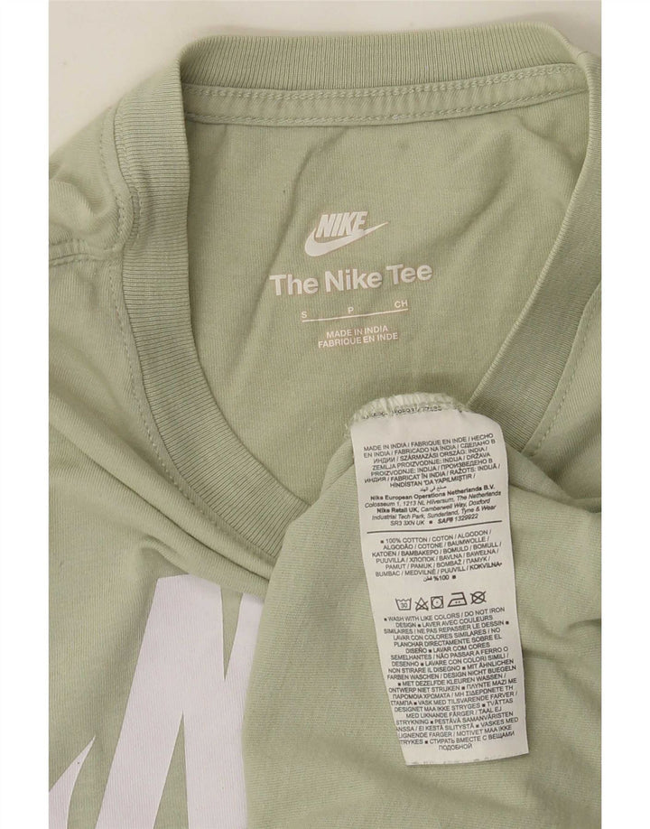Nike grafisk T-shirt top til mænd, lille grøn bomuld