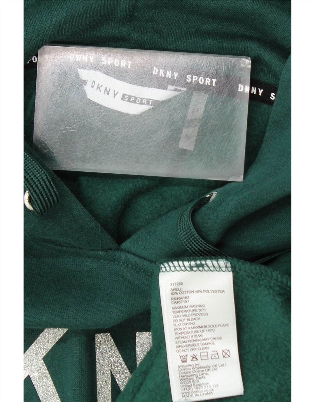 Dkny Herre Grafisk Hættetrøje Jumper Medium Grøn Bomuld