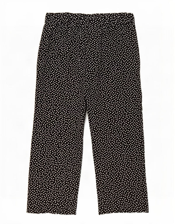Marks & Spencer Womens Casual Trousers UK 20 2XL W40 L27 Black Polka Dot