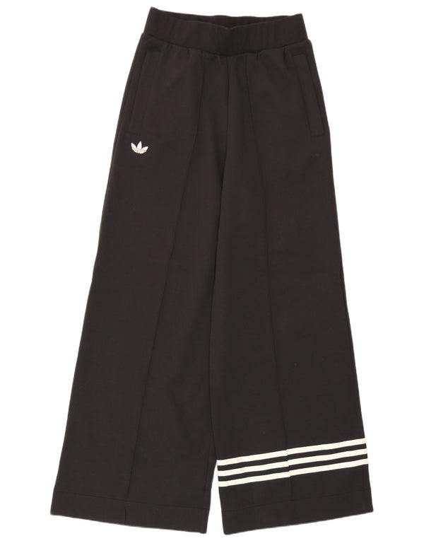 Adidas Womens Tracksuit Bukser med brede ben UK 12/14 Medium Black Bomuld