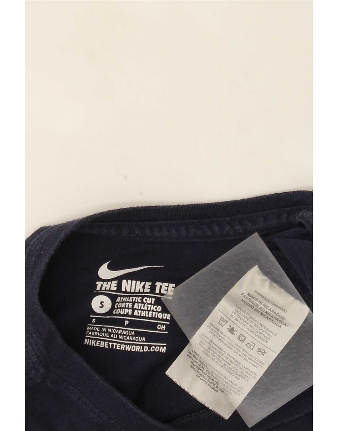 Nike T-shirt med atletisk snit til mænd, lille marineblå bomuld